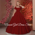 Elegant Flower Girl Dresses for Wedding Satin Beaded - View 7 | SAMAG