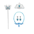 Princess Girls Blue Butterfly Magic Wand Crown Crystal High Heel Necklace Cinderella Cosplay Dress Up Jerlwery Girl Cosplay Toy
