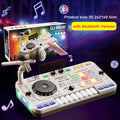 Multifunctional DJ Turntable with Microphone Simulation DJ Mixer Bluetooth Electric DJ Player Music Entertainment Gift for Kids