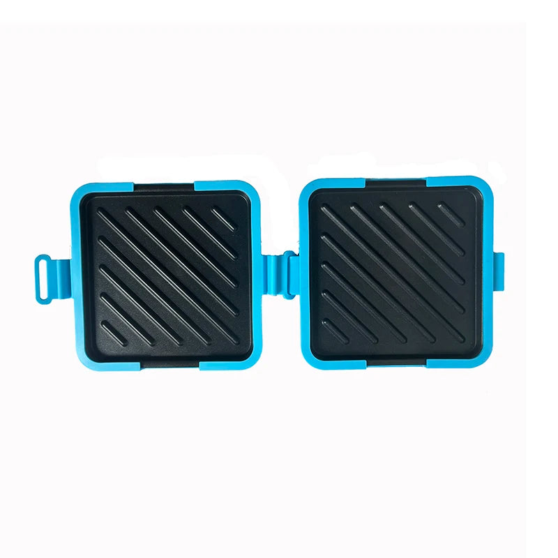 Portable Quick Heating Microwave Oven Toaster Removable Non-Stick Plates Silicone Microwavable Cookware Panini Press