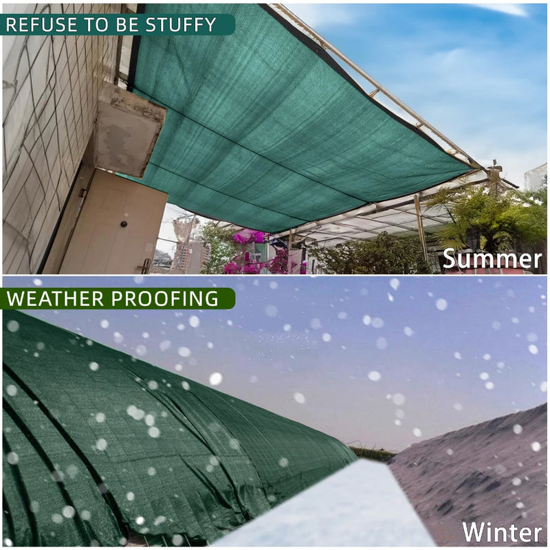 Green Shade Cloth Sun Net with Grommets Sunblock Mesh | SAMAG