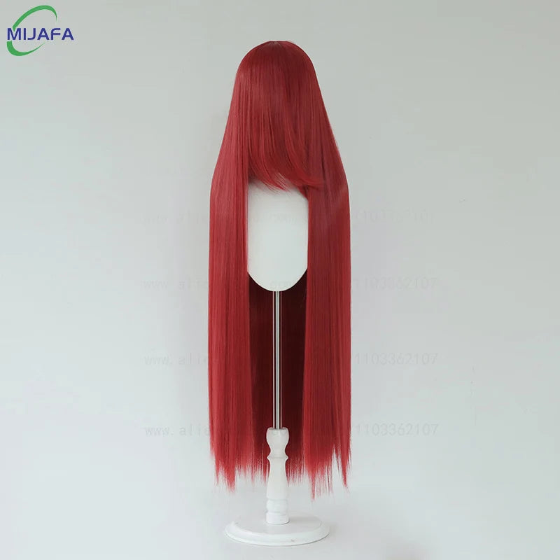 Very High Quality 600g 68 Colors 40 Inch 100cm Long Straight Cosplay Wig With Bangs Heat Resistant Hair Anime Wigs + Wig Cap
