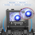 Sewer Pipe Inspection Camera 9“ IPS +Dual-Lens 1080P Sewer Camera +Meter Counter+5/7MM Fiberglass Cable+512HZ Self-leveling