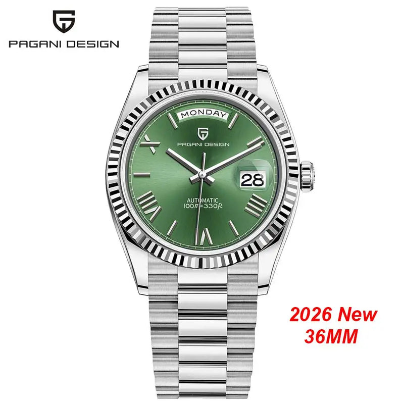 2026 New DD36 Men's Watches PAGANI DESIGN Luxury Automatic Mechanical Watch Men AR Sapphire Glass Business Blue Wristwatch Men ST16 Movt Clock Local Delivery