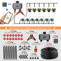 Garden Smart Bluetooth APP Remote Control Timer Irrigation Set 1/4'' Hose Adjustable 8-hole Sprinkler Automatic Watering System