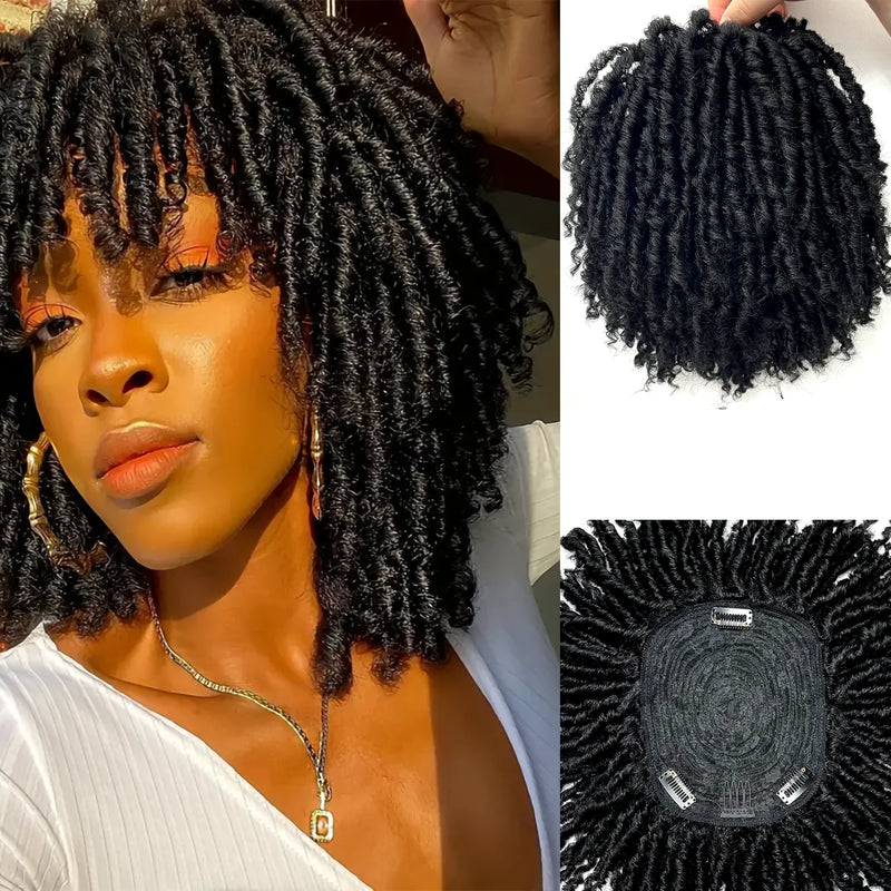 Synthetic Dreadlock Braided Half Wig Black Brown Blonde Grey Soft Faux Locs Natural Style Cosplay Costume Party Daily Anime Wigs