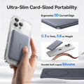Baseus 5000mAh Magnetic Power Bank 15W PD 20W Wired Charging Thin Card-Sized Slim Portable Powerbank for iPhone 17 Samsung