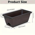 1/3 Pieces Window Box Planter Rectangle Plant Containers Decors with Drainage Holes Flower Pot Plant Pot for Outdoor Garden Home