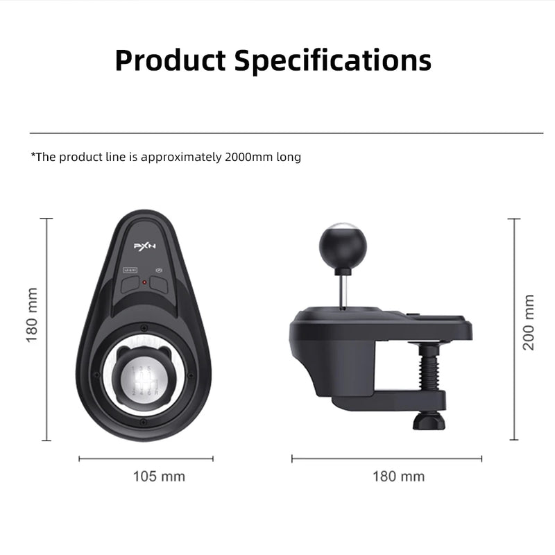 Original PXN-A7 Joystick with 6+1 Gear Manual Shift, Compatible with PXN Racing Game Wheel