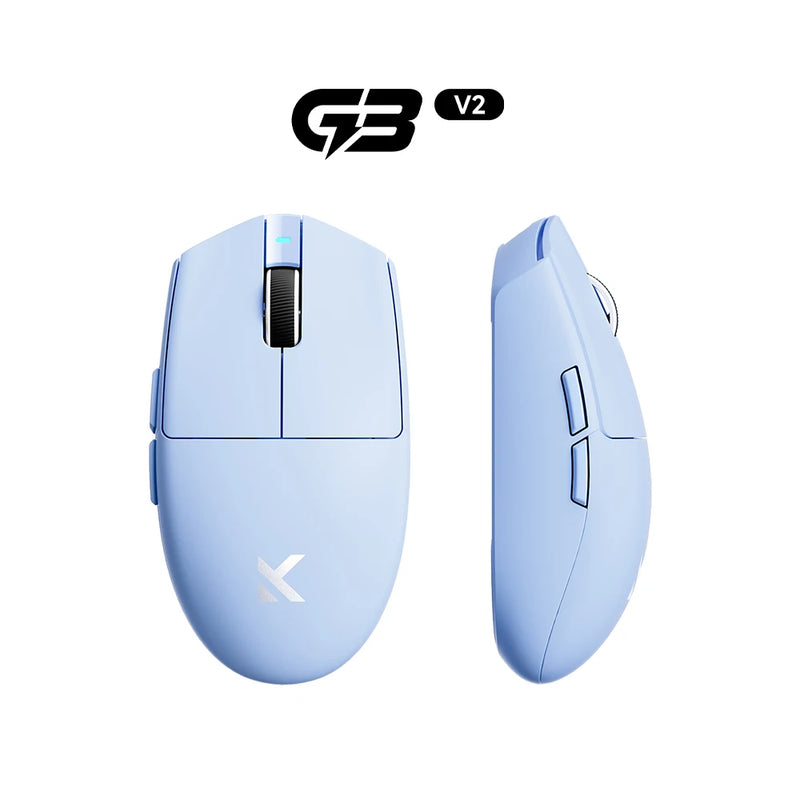 MCHOSE G3 V2 Wireless Gaming Mouse PAW 3395 Sensor Tri-mode 800mAh All-Around Grip Omron Mechanical Switches TTC Silver Wheel
