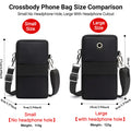 Waterproof Nylon Mini Crossbody Phone Bag for Women Heart Metal Zipper Multi Compartment Shoulder Arm Bag Phone Purse Wallet