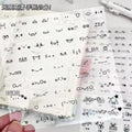 10Pcs Cute PET Emoticon Stickers DIY Journal Scrapbooking Decorative Material Stickers Kawaii Handbook Meme Stickers Kids