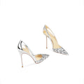Silver Sequined High Heels Women's Pointed Heels 2025 Summer New