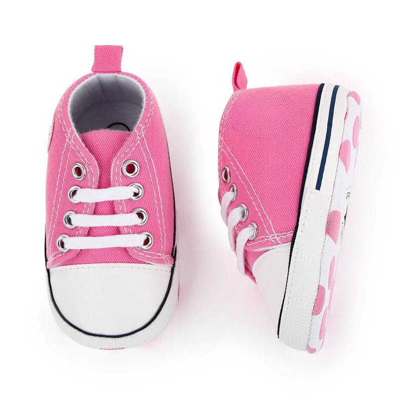 Print Canvas Baby Sports Sneakers For Newborn Baby Boys Girls First Walkers Shoes Infant Toddler Soft Sole Baby Shoes