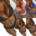 Dot Print Bikini Set Retro High Waisted Swimsuit Women | SAMAG