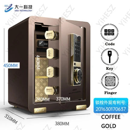 Electronic Safe Deposit Box Digital Password & Fingerprint Unlock For Store Money Jewelry Documents - View 7 | SAMAG