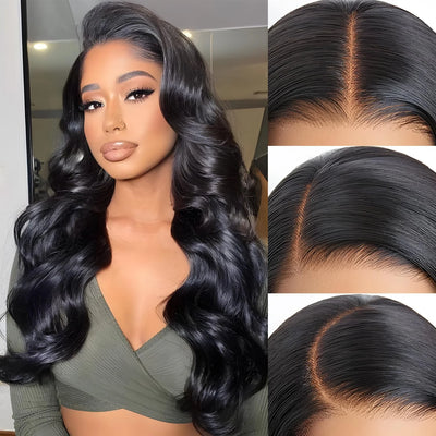 Lace Front Wigs Human Hair Glueless Wigs Human Hair 7x6 Glueless Wigs Human Hair Pre Plucked Pre Cut 220% Density Black Body Wave Human Hair Wig for Women