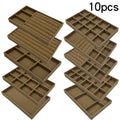 1 Set, (Including 8PCS) Flocking Jewelry Box Jewelry Tray