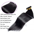 Brazilian Bundles Raw Human Hair Bone Straight Hair Extensions Bulk For Braiding 14-32 Inch Bundles Double Weft Hair Weave