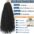 Goddess Bohemian Box Braids Crochet Hair Pre looped 18 14 Inch Boho Box Braids Soft Synthetic Braiding Hair for Black Women Kids