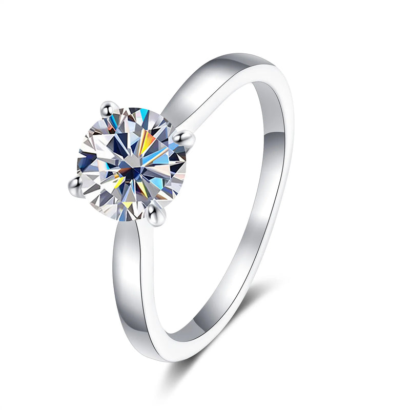 2CT Blue D VVS1 Moissanite Ring in S925 Sterling Silver High Quality Ring Ideal Gift for Women on Christmas/Birthday/Anniversary