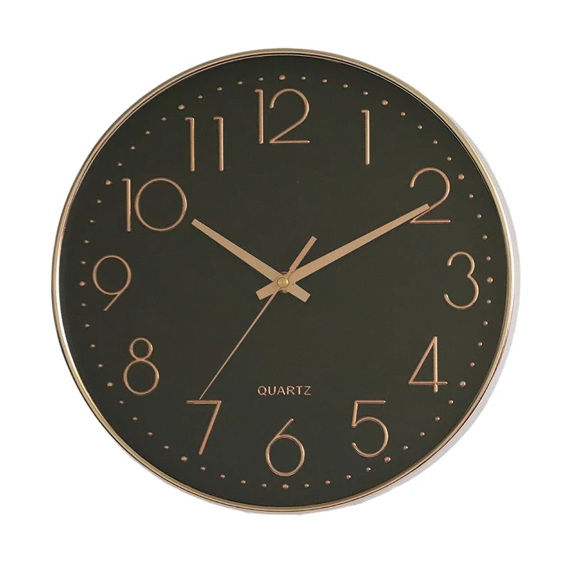 12 Inches Wall Clock Modern Design Nordic Wood Living Room Silent Clock Mechanism Bedroom Kitchen Office Brief Clocks Mechanism