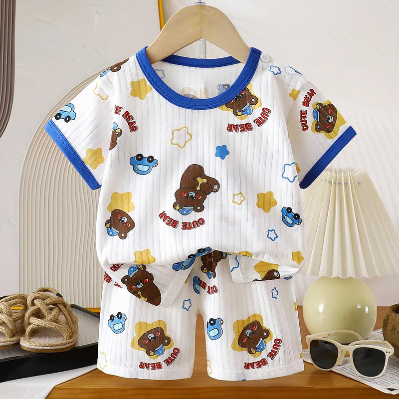 Children Clothing Set Child T-shirt Suit Summer Cotton | SAMAG