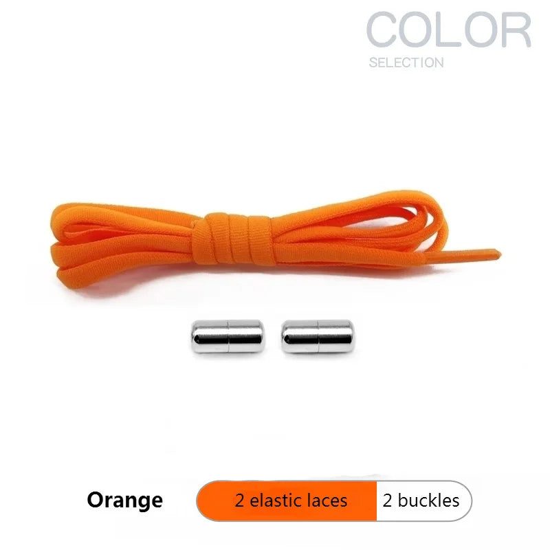 1 Pair Quick Locking Shoelaces Without Ties Elastic Laces Sneaker Widened Oval No Tie Shoe Laces Kids Adult Shoelace for Shoes