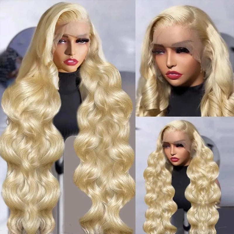 220% 613 HD Lace Frontal Wig 13x6 Blonde Transparent Lace Front Wigs 13x4 Body Wave Human Hair Wigs For Women Brazilian Hair
