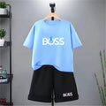 Kids Tshirt Summer 3-12 Years Letter Fashion T-shirt Boys Girls Toddler Short-sleeved+Shorts Casual Cool Sports Set clothing