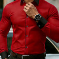FGKKS Men Tuxedo Shirt Western Luxury Long Sleeve Smart | SAMAG