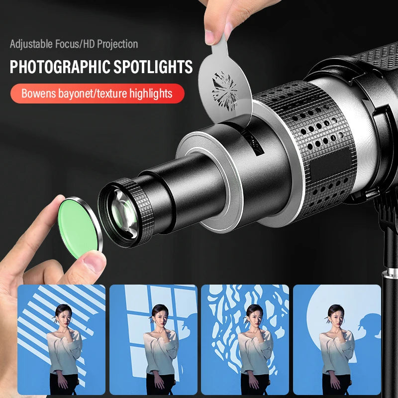 Soopho Bowens Mount Flash Snoot photography kit Video Artist Modelling Shape Photo Studio Light Kit with Optical Spotlight Lens