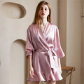 Elegant Satin Pajamas Kimono Women Sleepwear Party Sexy | SAMAG