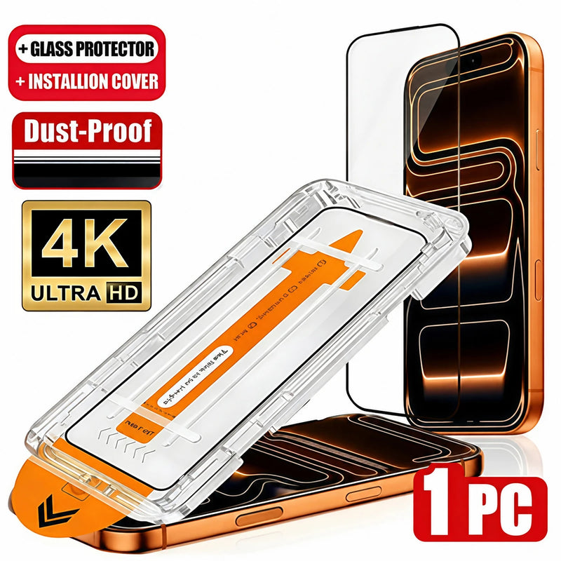 HD Tempered Glass Screen Protector, Full Coverage Ultra Clear Anti-Scratch Phone Screen Film, Compatible with iPhone 17 Pro Max/16/15/14/13/12 Series, Pro/Plus/Air Models