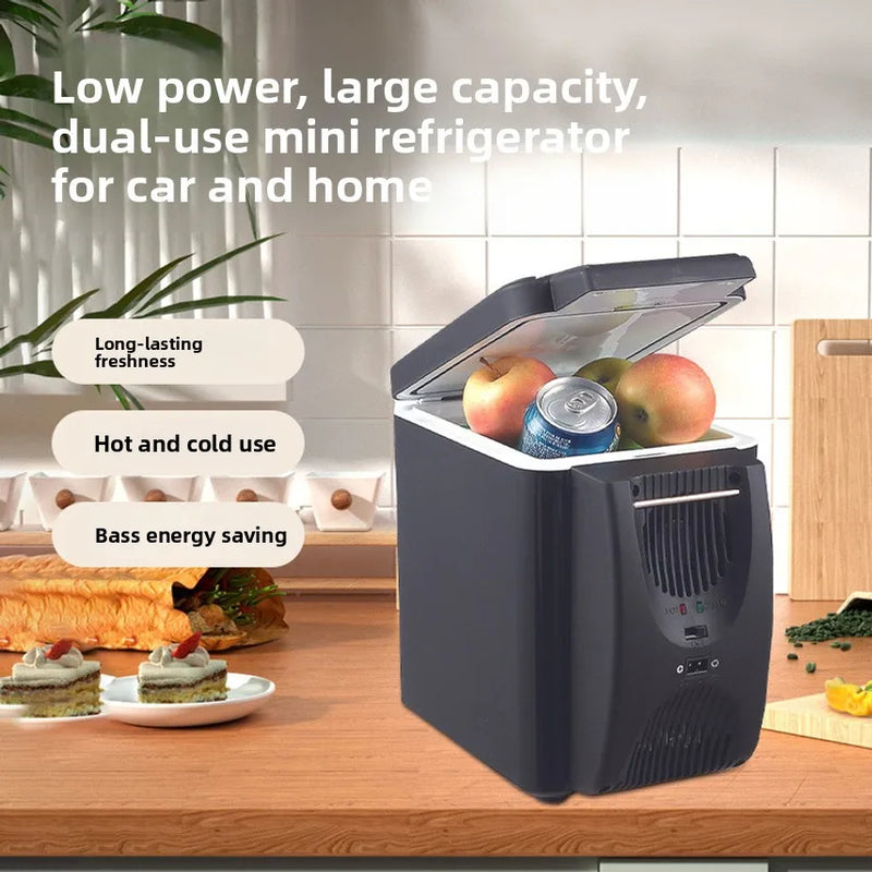 6l Portable Car Refrigerator, Small Mini Cooling Unit, Mini Refrigerator, Car Cooler Box, Bicycle Model Hot And Cold Box