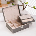 Double - layer Wooden Jewlery Box Ring Jewelry Boxes and Packaging with PU Leather Storage Organizer and - Visuel 12 | SAMAG