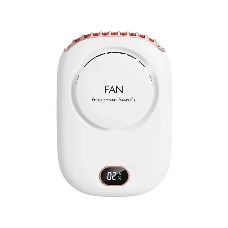 New Mini Portable Fan Hanging Handheld Fan Rechargeable Bladeless Turbo Ultra Quiet Student Hand Held Fan Outdoor Sports Travel