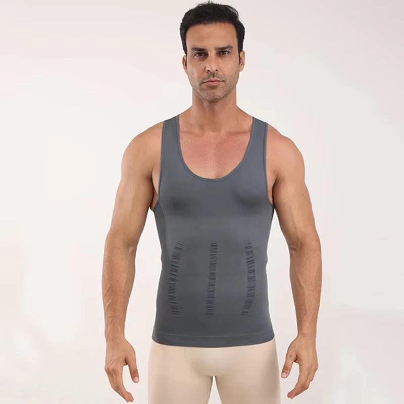 Men's Shapewear Slimming Body Corset Vest Shirt Compression Abdomen Tummy Belly Control Slim Waist Cincher Underwear Sports Vest