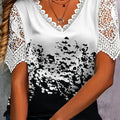 New Boho Flower Blouses Women's Fashion Shirt V - Neck - View 4 | SAMAG