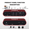 Audio Interface BOMGE BMG-22S  32-bit/192kHz Professional Sound Card And dual channel Amplifier Are Used For Live Recording