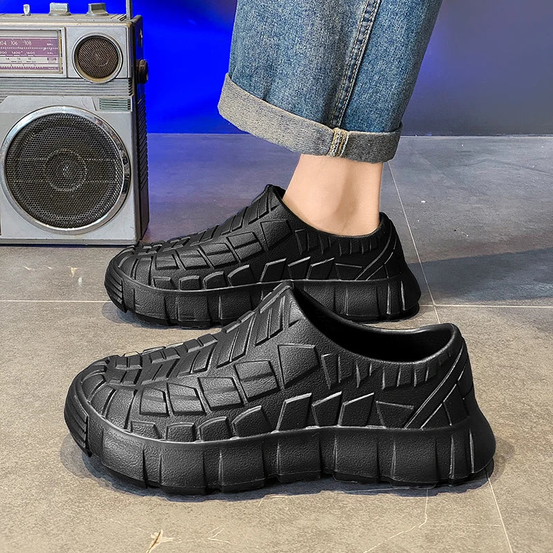 Hotel chef shoes four seasons new waterproof non-slip oil-proof kitchen work shoes men's fashion casual EVA outdoor walking shoe