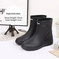Waterproof Men's Rain Boots 2025 Thickened Warm EVA Sole Plastic Upper Short Toe-Cap Rain Shoes for Kitchen Construction Fishing