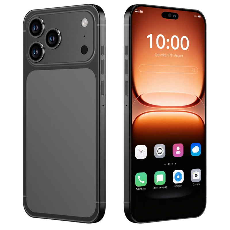 New High Quality i17 Pro Max Original Intelligent 5G Dual Card 7.3" Standby System Global Version 8000mAh Battery