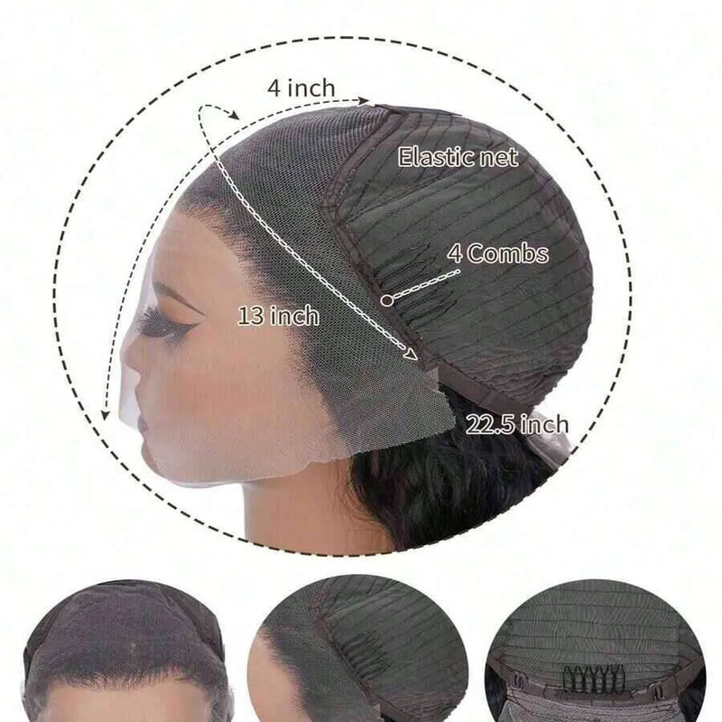 Wear And Go HD Lace Front Wigs 13x6 Straight Human Hair Wig Brazilian 42 Inch Transparent 5X5 Gluless Wigs With Natural Hairline
