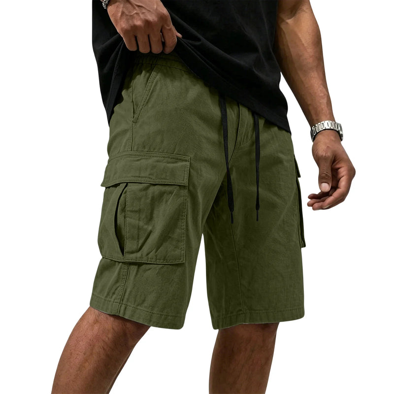 Men Multi-color Cargo Shorts Summer Loose Drawstring | SAMAG