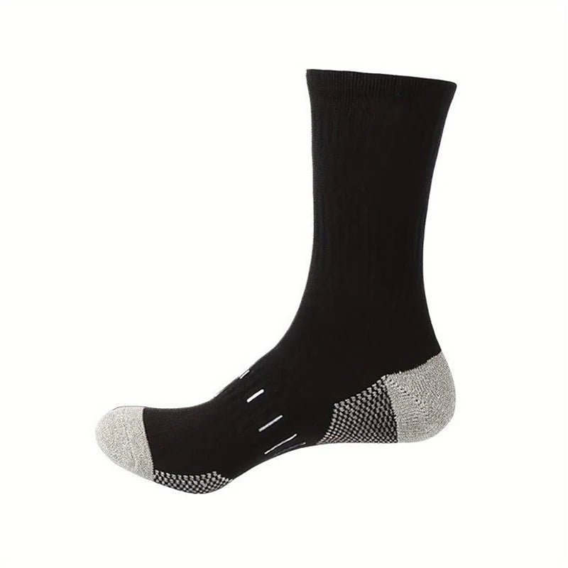 6 Pairs Men High Tube Round Neck Work Socks Moisture | SAMAG