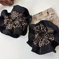 Women's New Vintage Leopard Print Lace Hair Rings Fashionable Niche Design Elegant Hair Ties with High - end Feeling