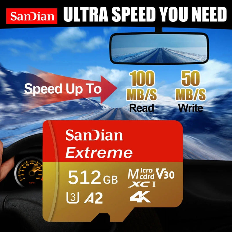 128GB Memory Card Flash Cards Reliable Micro TF SD Card High Speed Memory Sd Cards Class10 Storage Card for PC/Smartphone