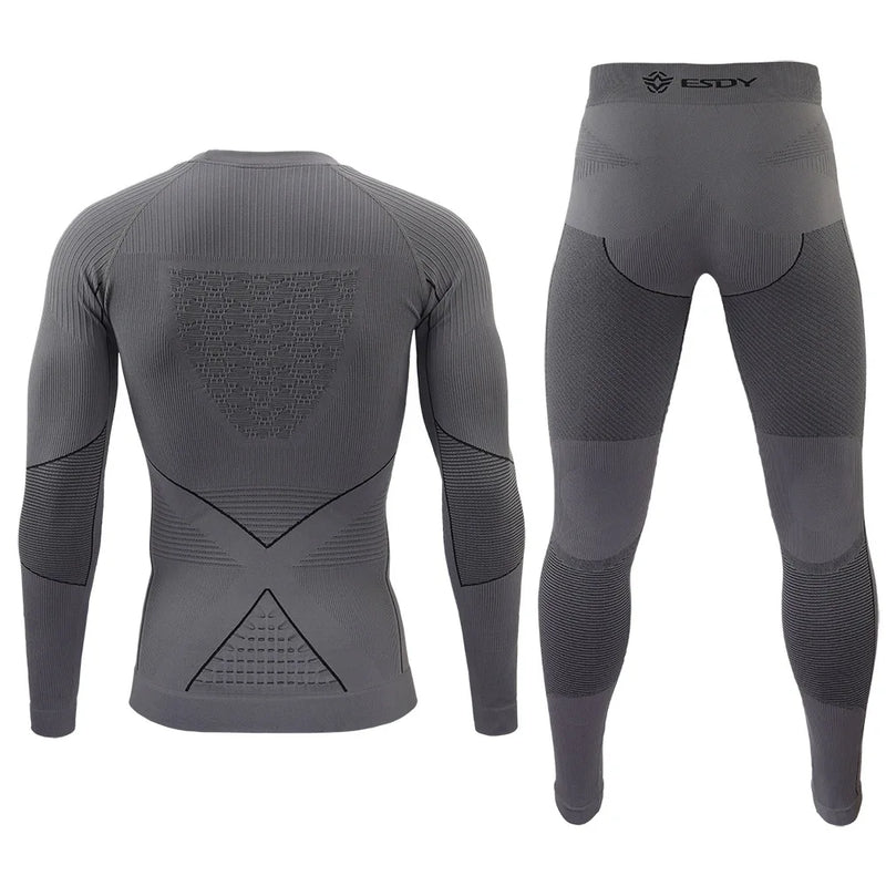 Men Sport Thermal Underwear Suits Outdoor Cycling Compression Sportswear Quick Dry Breathable Clothes Fitness Running Tracksuits