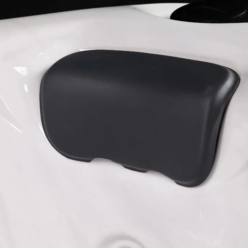 Luxury 7-seat Portable Freestanding Rectangular Acrylic Hot Tub with 70 Nozzles, LED Lighting, and Spa Massage Function.